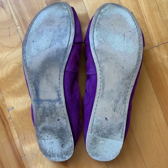 Tommy Purple Leather Flats - Picture 4 of 6